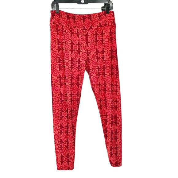 LuLaRoe Leggings Womens Tall and Curvy Red Cupid Valentines Pattern Stretch - Picture 1 of 7